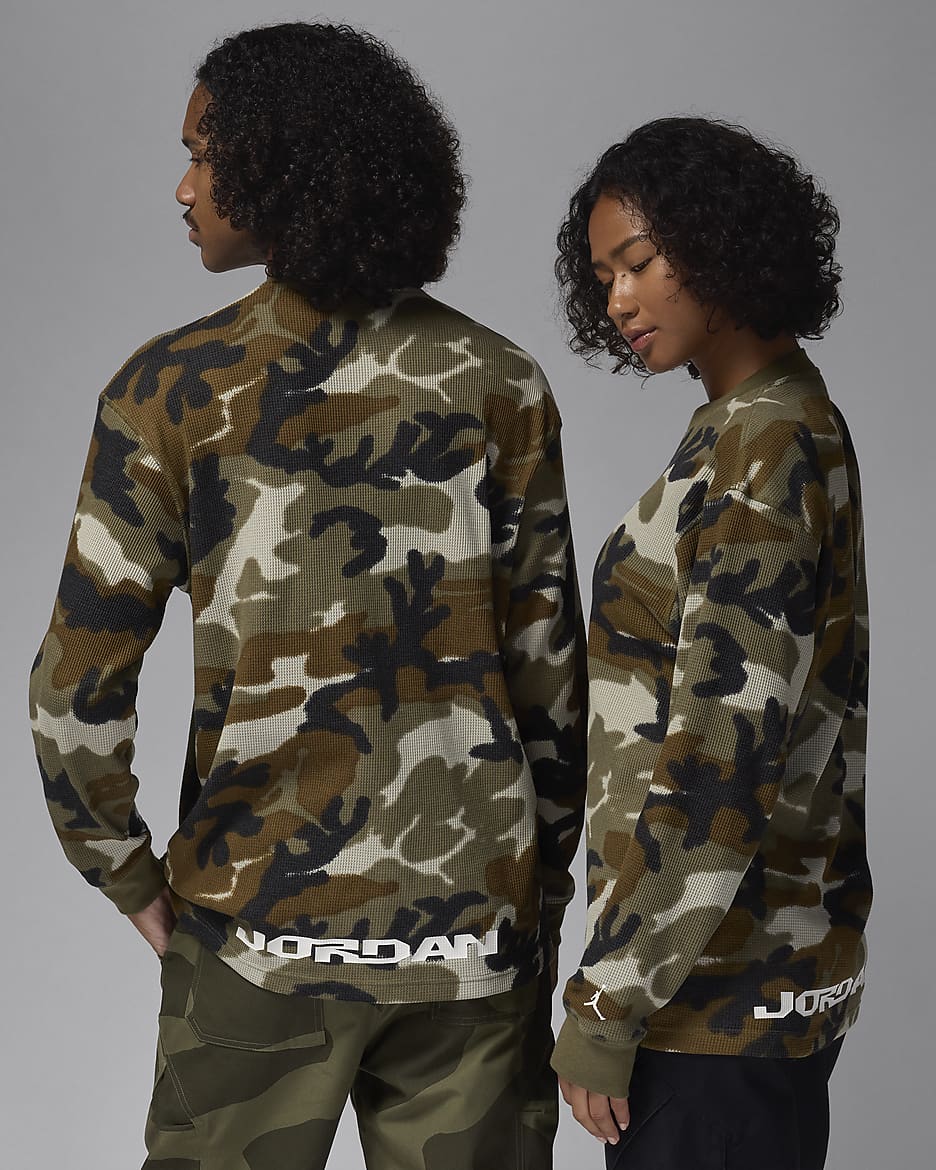 Jordan MVP Camo Long sleeve Top men Longsleeves green in size L